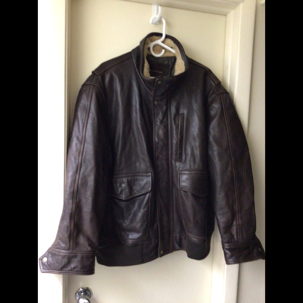 Marc New York men’s Leather Bomber Jacket